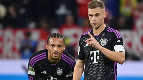 Leroy Sané e Kimmich em ação pelo Bayern de Munique. Jogadores são alvos do Barcelona. foto: IMAGO / Sven Simon