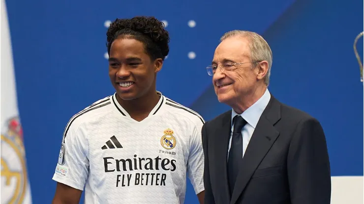 Endrick e Florentino Pérez conversam sobre o futuro