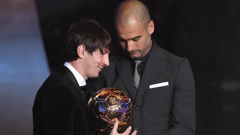 Guardiola não poupou em elogios a Messi (Foto: Michael Steele/Getty Images)