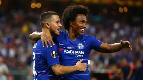 Eden Hazard e Willian. Foto: IMAGO / GEPA pictures