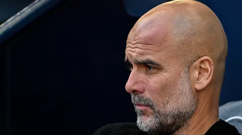 Pep Guardiola em partida pelo Manchester City