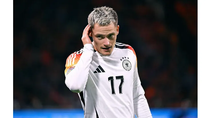 Wirtz durante o confronto entre Holanda e Alemanha, no dia 10 de setembro de 2024, pela Liga das Nações. (Powerpics / Alamy Stock Photo)