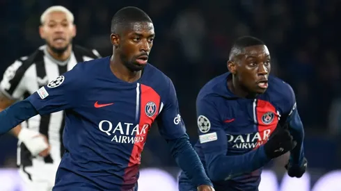 Dembélé e Randal Kolo Muani do PSG. FOTO: IMAGO / Le Pictorium
