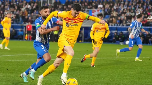 Jogo entre Alavés e Barcelona