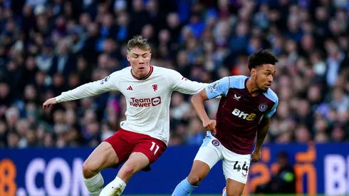 Aston Villa x Manchester United no começo do ano. Foto: IMAGO / PA Images