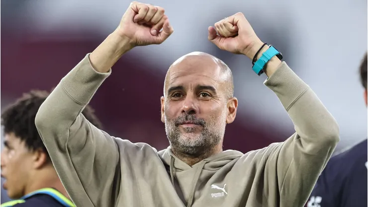 Pep Guardiola, treinador do Manchester City quer jogador e mandou olheiros na Champions League. Photo by Mark Cosgrove/News Images