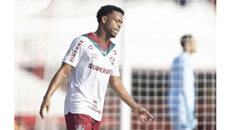 Keno lamenta chance perdida na partida entre Atlético-GO e Fluminense, no dia 29 de setembro de 2024. (Sipa US / Alamy Stock Photo)