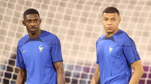 Dembelé e Mbappé juntos na Seleção Francesa. Foto: Robert Cianflone/Getty Images