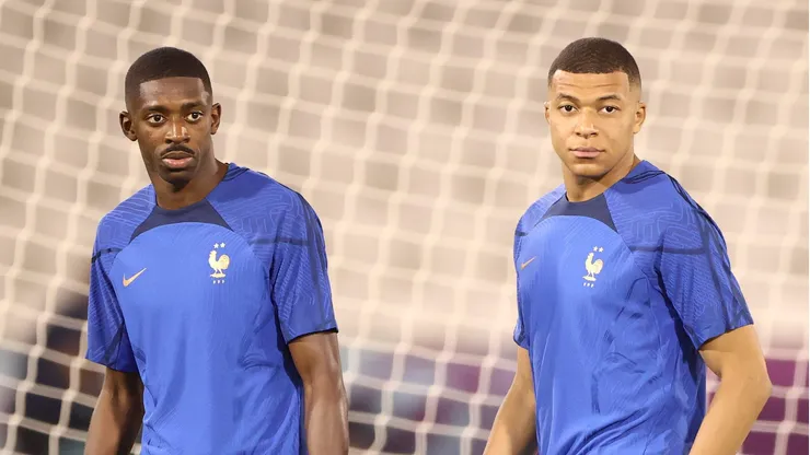 Dembelé e Mbappé juntos na Seleção Francesa. Foto: Robert Cianflone/Getty Images