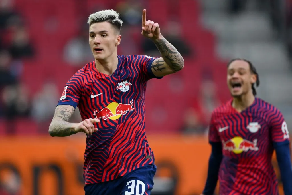 Sesko é o grande destaque do Leipzig (Photo by Sebastian Widmann/Getty Images)