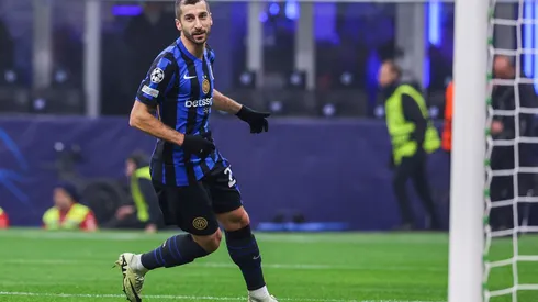 Henrikh Mkhitaryan em ação durante a partida entre Inter de Milão e RB Leipzig, no dia 26 de novembro de 2024. (dpa picture alliance / Alamy Stock Photo)