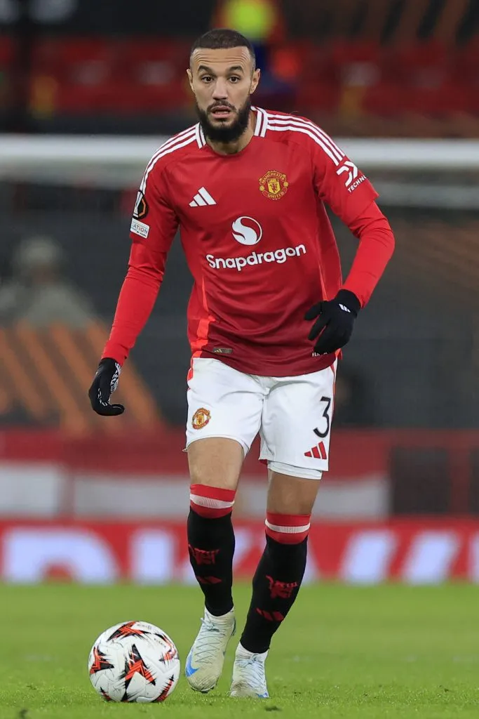 Mazraoui foi anunciado pelo Manchester United em agosto deste ano. foto: IMAGO /&nbsp;Pro Sports Images