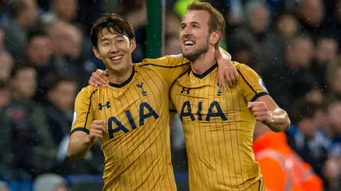 Heung-Min Son e Harry Kane em partida pelo Tottenham