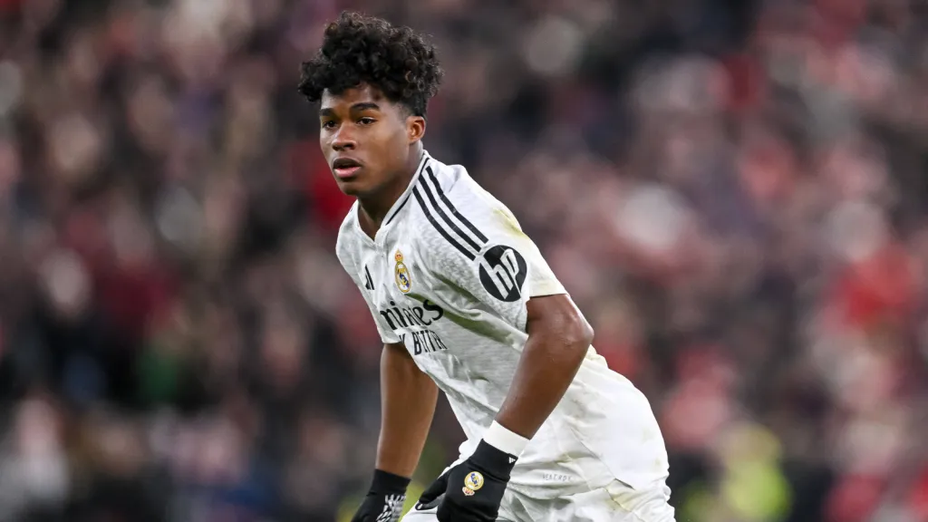 Endrick em partida pelo Real Madrid (Foto: IMAGO / DeFodi Images)