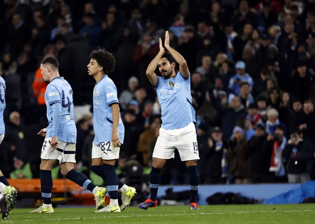 Gundogan marcou um dos gols do City no empate por 3 a 3 na Champions. Foto: IMAGO / Colorsport.