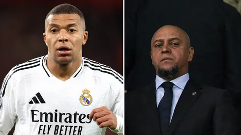 Roberto Carlos tem papo importante com Mbappé. Fotos: IMAGO