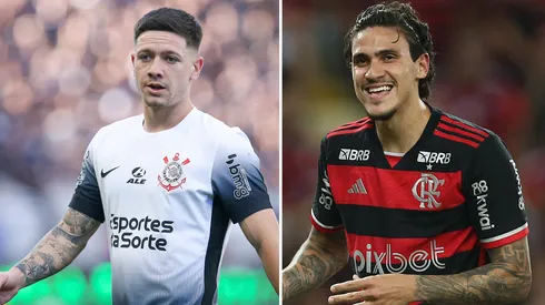 Rodrigo Garro surge no Flamengo para jogar ao lado de Pedro. Fotos: Ricardo Moreira e Wagner Meier/Getty Imagens