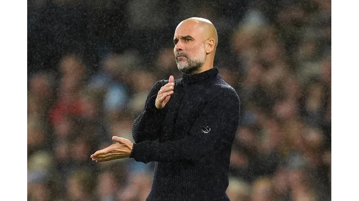 Manchester City v Tottenham Hotspur - Premier League - Etihad Stadium Manchester City manager Pep Guardiola reacts to the missed chance during the Premier League match at the Etihad Stadium, Manchester. Picture date: Saturday November 23, 2024. EDITORIAL USE ONLY No use with unauthorised audio, video, data, fixture lists, club/league logos or live services. Online in-match use limited to 120 images, no video emulation. No use in betting, games or single club/league/player publications. PUBLICATIONxNOTxINxUKxIRL Copyright: xMartinxRickettx 78289435