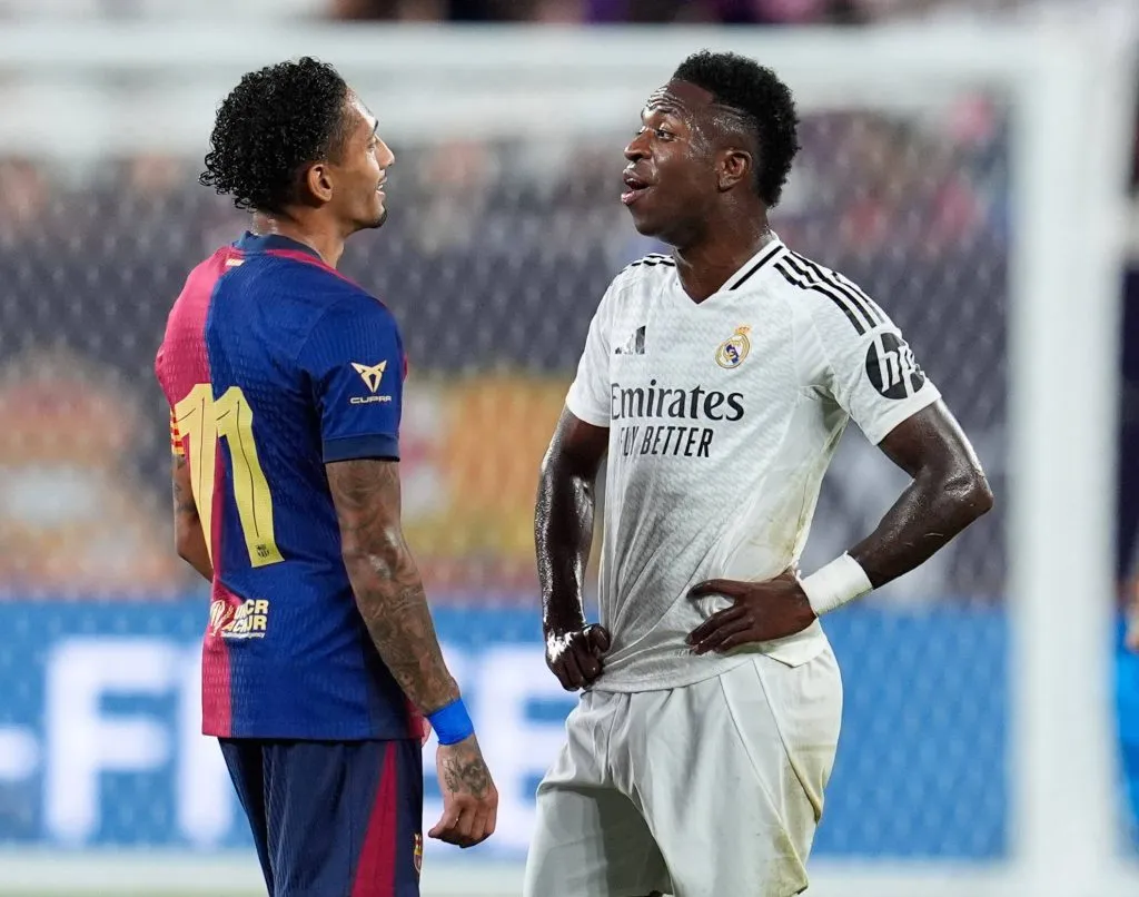 Raphinha e Vini Jr na Espanha. Foto: IMAGO / ZUMA Press Wire.