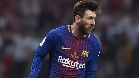 Messi em ação com a camisa do Barcelona.