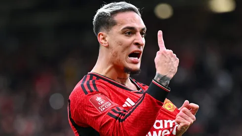 Antony em campo pelo United – (Photo by Michael Regan/Getty Images)