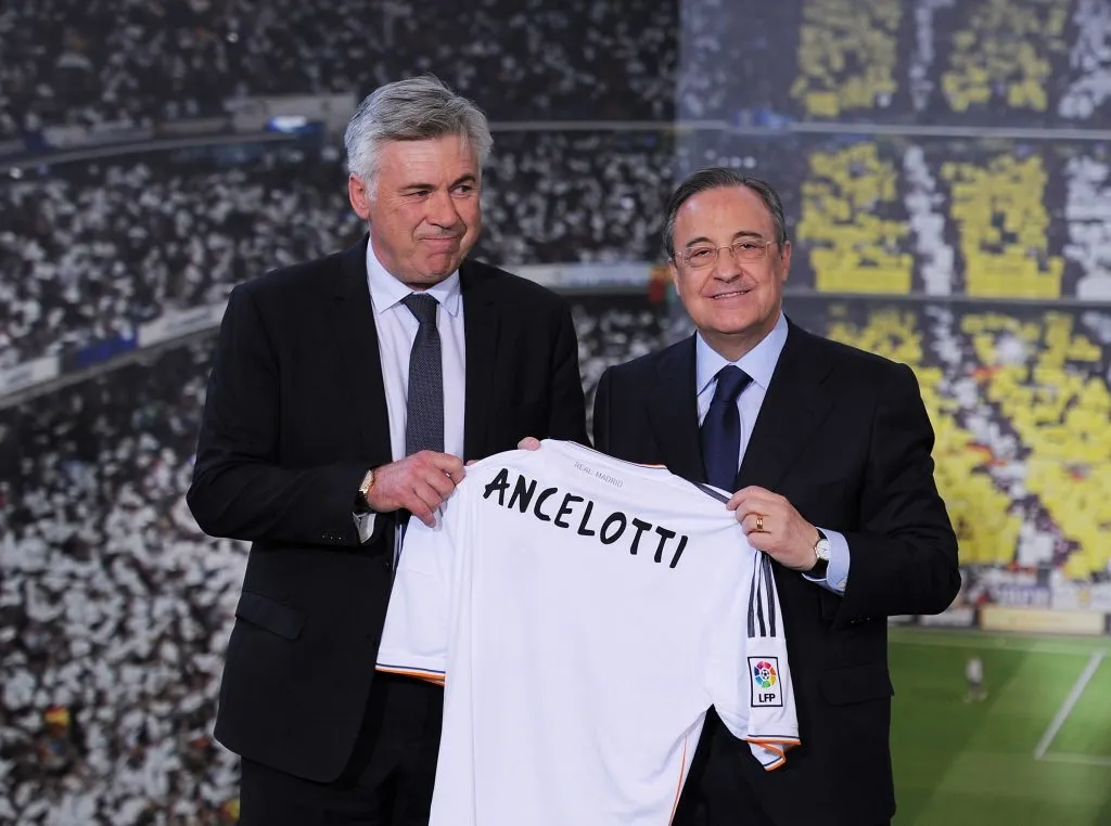 Ancelotti insiste por reforços no Real Madrid e Florentino Pérez pode não fazer isso, segundo portal (Photo by Denis Doyle/Getty Images)