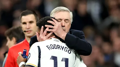 Ancelotti abraça situação de Rodrygo no Real Madrid. Foto: Florencia Tan Jun/Getty Images