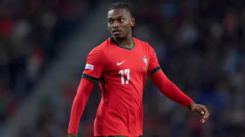 Rafael Leão em partida pela Seleção de Portugal