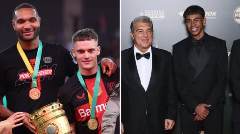 Laporta encaminha reforço para o Barcelona. Fotos: Alexander Hassenstein e Pascal Le Segretain/Getty Imagens