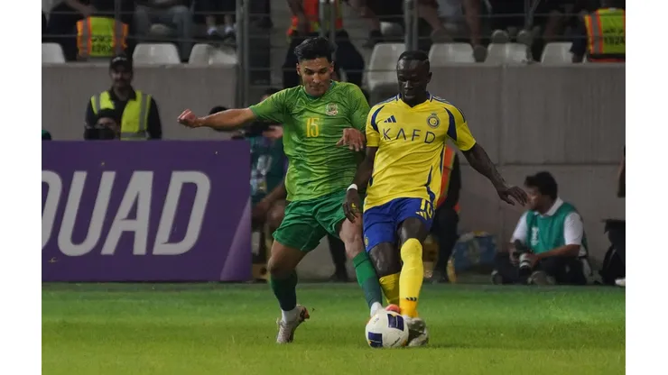 Sadio Mané em ação durante a partida entre Al Shorta e Al Nassr, no dia 16 de setembro de 2024. (Associated Press / Alamy Stock Photo)