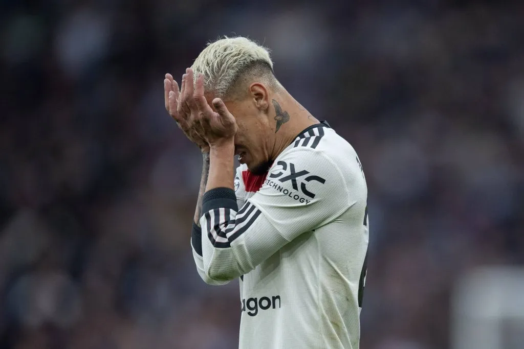 Antony só atuou em cinco partidas pelo Manchester United até aqui. foto: IMAGO /&nbsp;Visionhaus