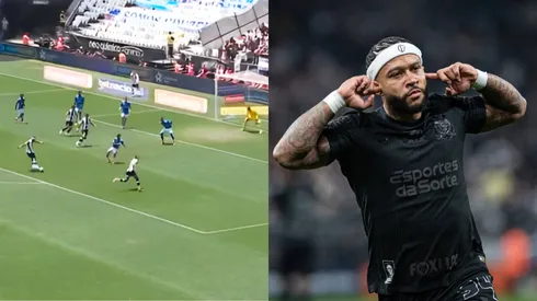 Memphis Depay em ação pelo Corinthians. foto: reprodução/premiere | foto: IMAGO / TheNews2