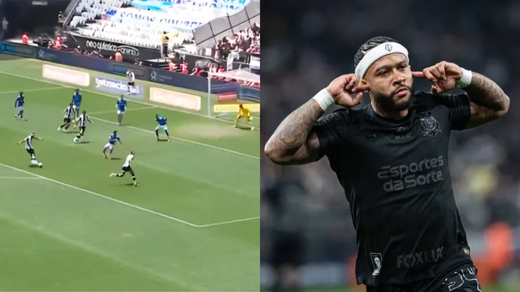 Memphis Depay em ação pelo Corinthians. foto: reprodução/premiere | foto: IMAGO / TheNews2