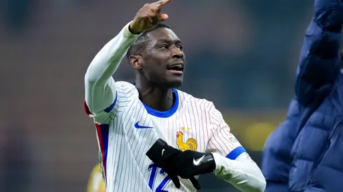 Italy v France - UEFA Nations League 2024 Randal Kolo Muani of France celebrates the victory at the end of the UEFA Nations League 2024/25 League A Group 2 match between Italy and France at Stadio Giuseppe Meazza on November 17, 2024 in Milan, Italy. Milan Stadio Giuseppe Meazza Milan Italy Copyright: xGiuseppexMaffiax NationsLeague_Italy-France_171124_DSC7923