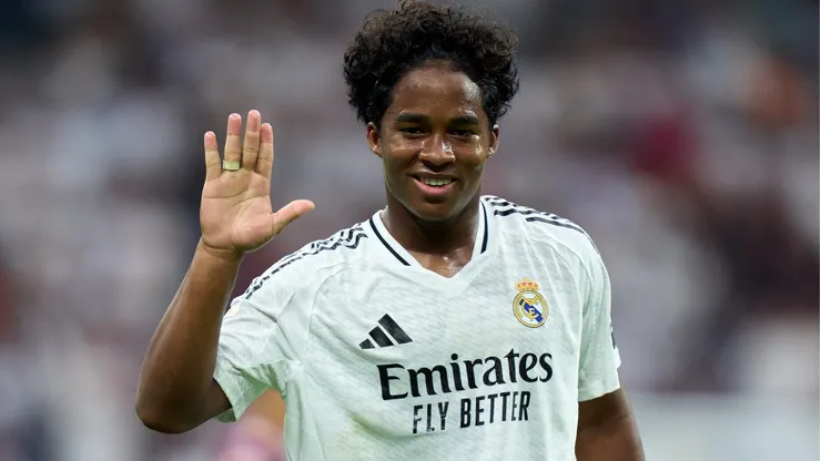Endrick, do Real Madrid, aparece no Corinthians em negociação que envolve Yuri Alberto. (Photo by Angel Martinez/Getty Images)