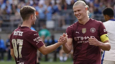Haaland e McAtee, pelo Manchester City. foto: IMAGO / Icon Sportswire