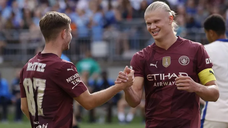 Haaland e McAtee, pelo Manchester City. foto: IMAGO / Icon Sportswire