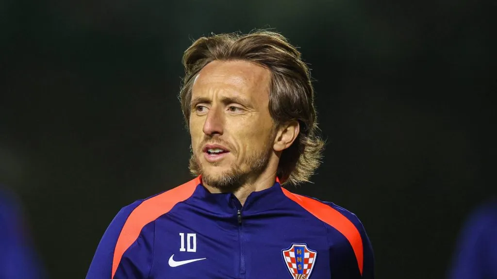 Modric trotando durante o treinamento pela Seleção da Croácia (IMAGO Pixsell)
