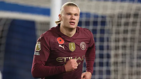 Erling Haaland em partida pelo Manchester City