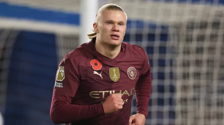 Erling Haaland em partida pelo Manchester City