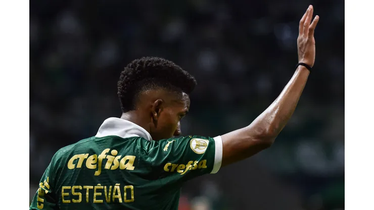 Estevao, Palmeiras player during the game between Palmeiras and Gremio at Allianz Parque in Sao Paulo, Brazil, the match valid for the Brazilian Championship Series A Roberto Casimiro / SPP PUBLICATIONxNOTxINxBRAxMEX Copyright: xRobertoxCasimirox/xSPPx spp-en-RoCaSp-RCO_9112
