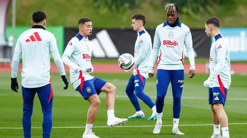 Seleção da Espanha em treinamento