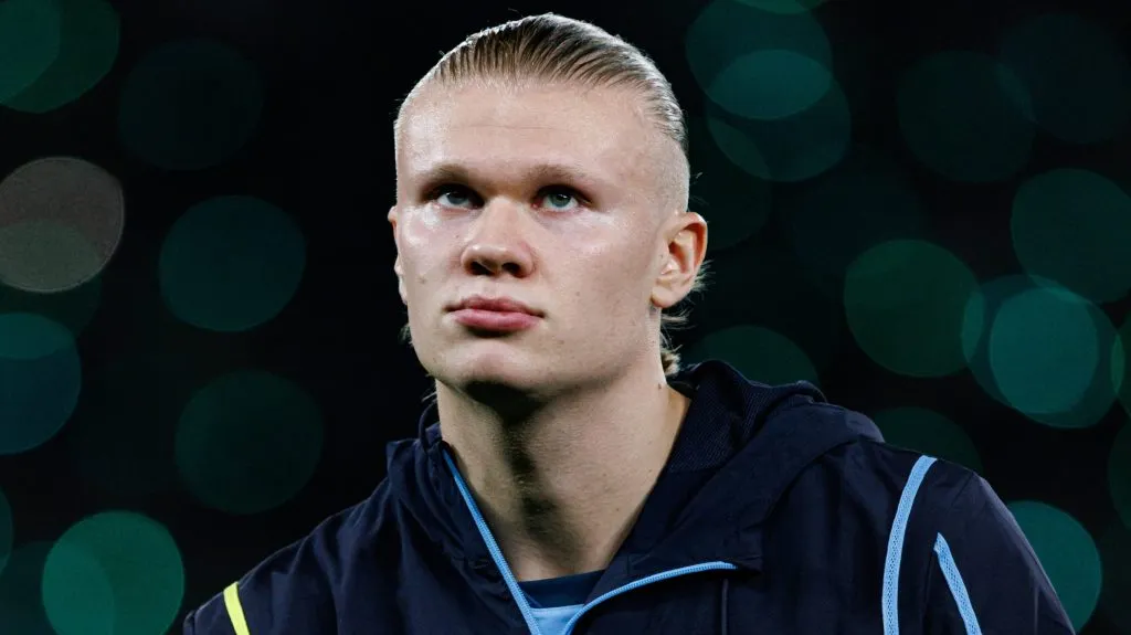 Haaland, do Manchester City, foi o escolhido como um possível substituto de Lewandowski no Barcelona. Foto: IMAGO / Maciej Rogowski