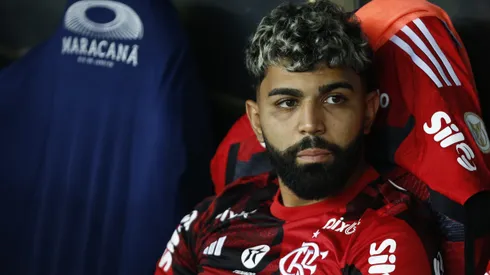 RIO DE JANEIRO, BRAZIL – NOVEMBER 11: Gabriel Barbosa of Flamengo looks on from the bench prior the match between Flamengo and Fluminense as part of Brasileirao 2023 at Maracana Stadium on November 11, 2023 in Rio de Janeiro, Brazil. (Photo by Wagner Meier/Getty Images)