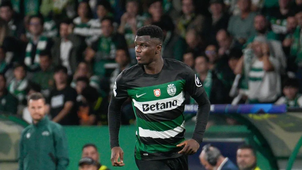 Ousmane Diomande em ação pelo Sporting (IMAGO / SOPA Images)