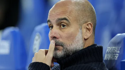 Brighton and Hove, England, 9th November 2024. Pep Guardiola, head coach of Manchester City during the Premier League match at the AMEX Stadium, Brighton and Hove. Picture credit should read: Paul Terry / Sportimage EDITORIAL USE ONLY. No use with unauthorised audio, video, data, fixture lists, club/league logos or live services. Online in-match use limited to 120 images, no video emulation. No use in betting, games or single club/league/player publications. SPI-3444-0092