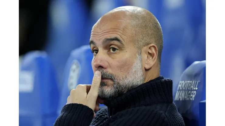Brighton and Hove, England, 9th November 2024. Pep Guardiola, head coach of Manchester City during the Premier League match at the AMEX Stadium, Brighton and Hove. Picture credit should read: Paul Terry / Sportimage EDITORIAL USE ONLY. No use with unauthorised audio, video, data, fixture lists, club/league logos or live services. Online in-match use limited to 120 images, no video emulation. No use in betting, games or single club/league/player publications. SPI-3444-0092