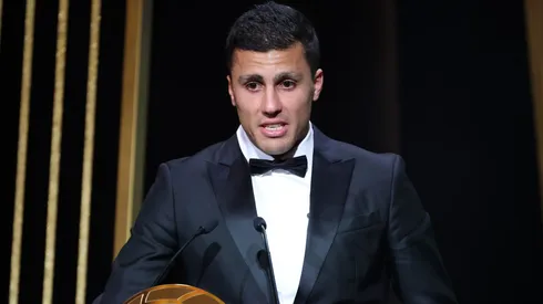 Rodri na cerimônia da Bola de Ouro 2024.