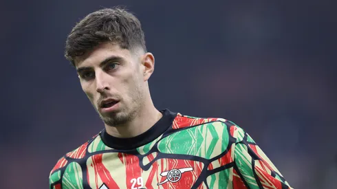 Kai Havertz antes de partida pelo Arsenal