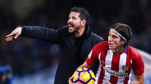 Filipe Luís sempre teve a confiança de Simeone. Foto: David Ramos/Getty Images